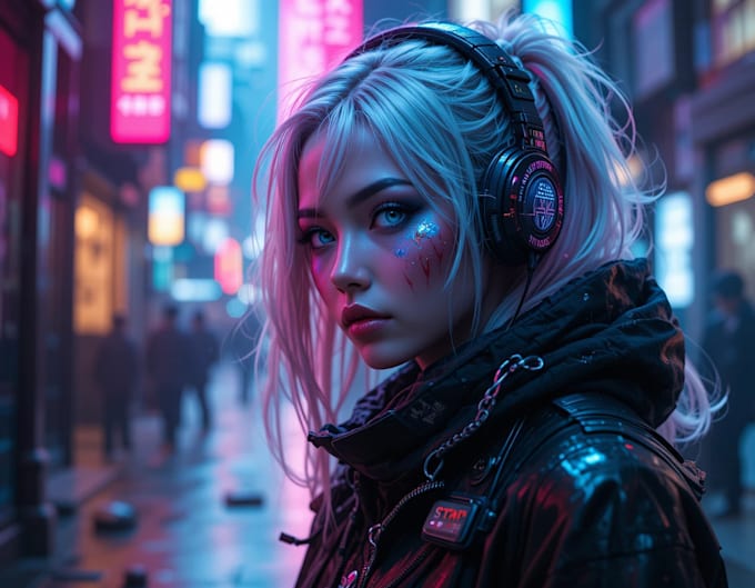 make cyberpunk character art