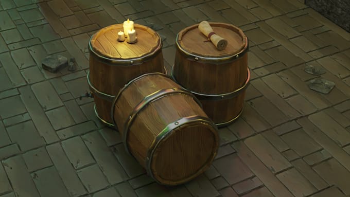 do lowpoly stylized 3d game assets