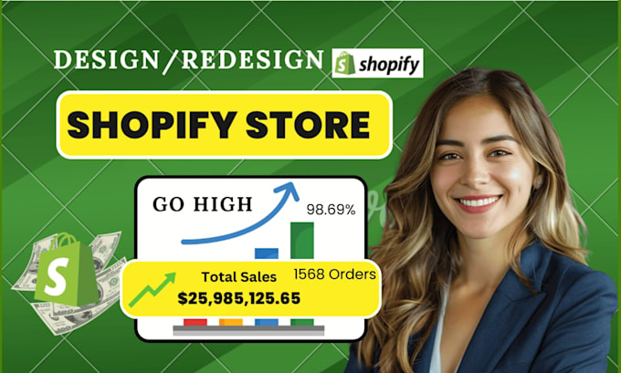 build modern shopify website, dropshipping store, design redesign shopify store