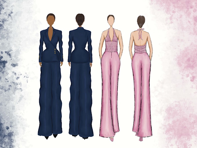 Draw a fashion collection, illustration or sketch for you by Tr0987 ...
