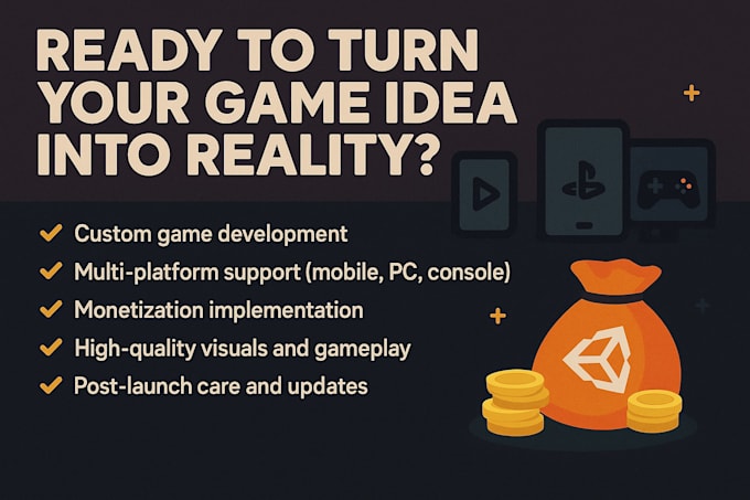 develop unity 2d or 3d games for mobile