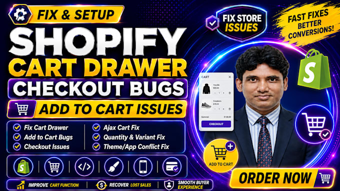 fix shopify cart drawer, checkout bugs and add to cart issues