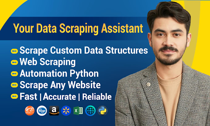 be your data miner, data and web scraper using python