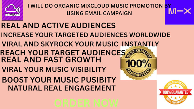 do email marketing campaign to promote mixcloud mix music promotion
