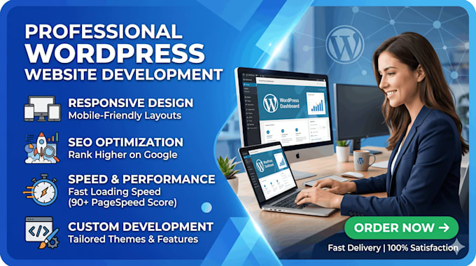 custom wordpress website development design setup customization