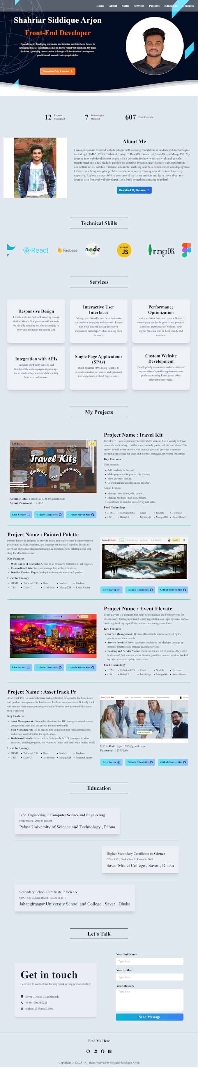Design and develop a stunning portfolio website by Ss_arjon | Fiverr