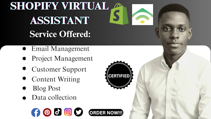 be shopify virtual assistant, shopify store manager for redesign shopify store