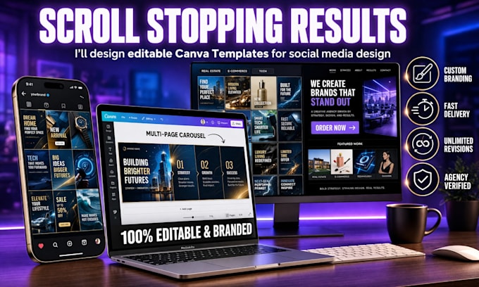 design editable canva templates for social media