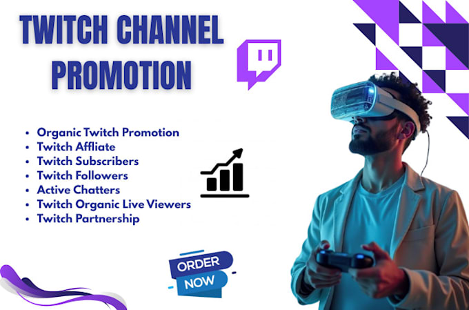 run organic twitch channel promotion to gain followers, streamers and viewers