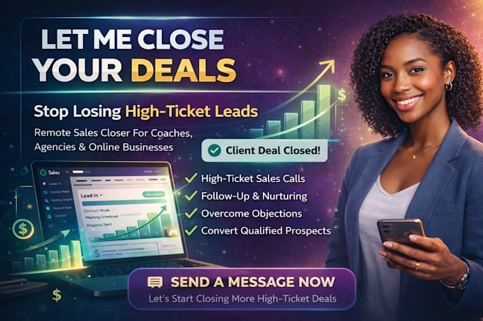 sales closer sales representative sales leads high ticket sales online sales