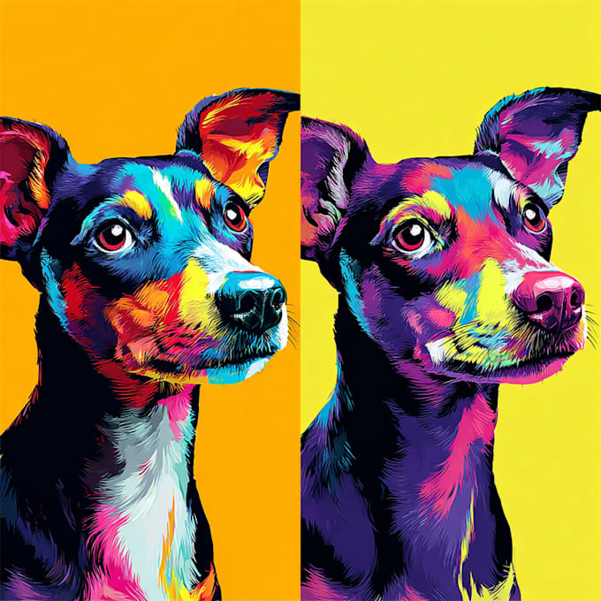 make pop art pet colorful