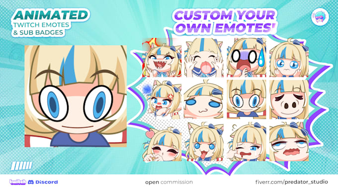 create custom animated emotes for twitch discord and vtubers