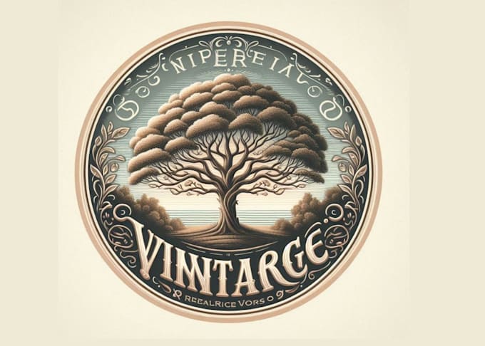 create vintage tree logo for your business with copyrights