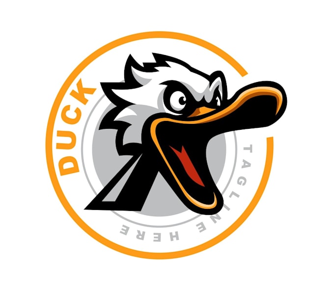 make professional mascot duck logo with copyright