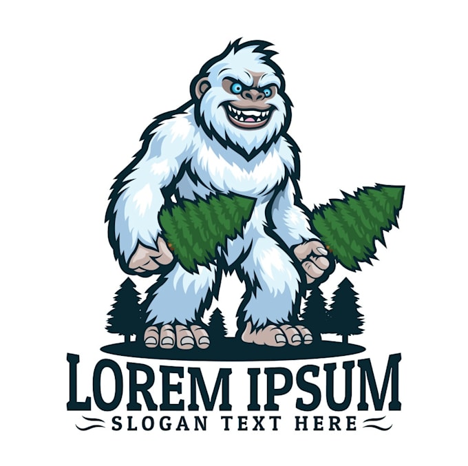 design creative modern yeti logo for your brand