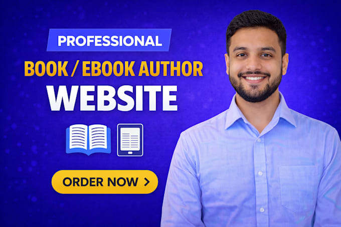 build modern book author website or ebook author website