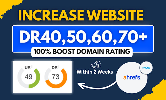 increase ahref domain rating dr70 using high da guest post SEO backlink