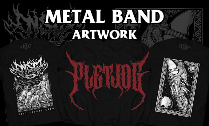 Design brutal and unique metal band artwork by Tirtyna | Fiverr