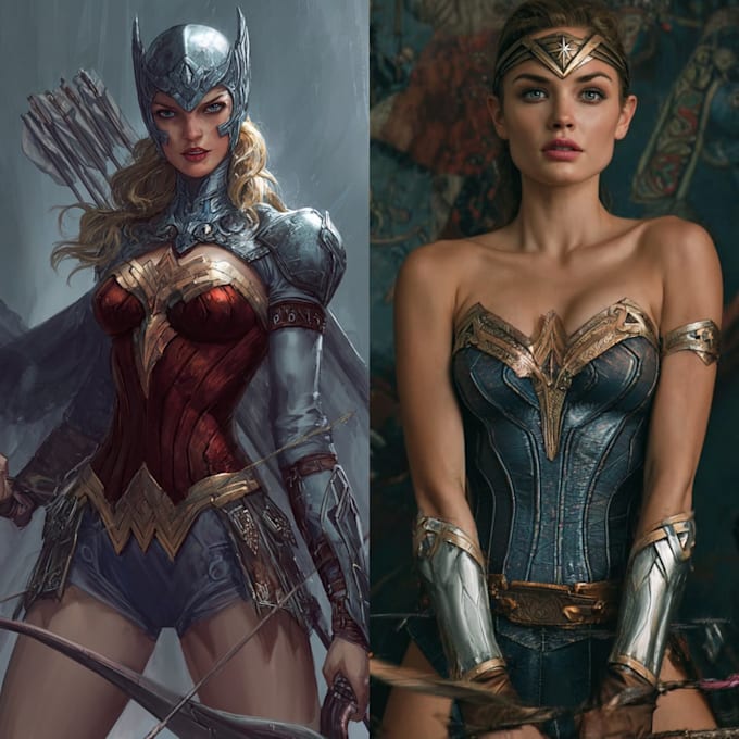 draw you as a superhero marvel or dc character