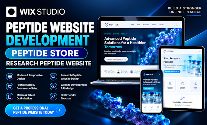 build fda complaint peptide website development peptide research store design