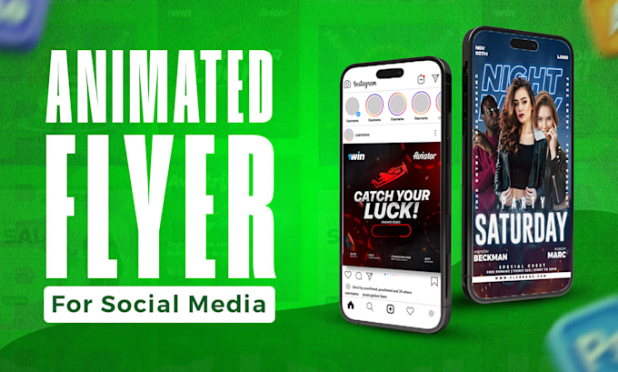 do animated post, flyer, poster, and google ad banner animation
