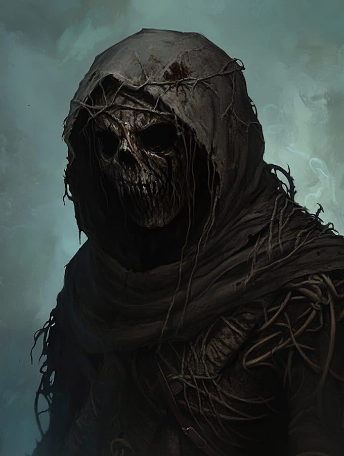 do a fantasy horror character illustration