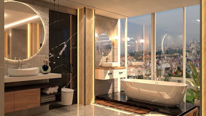 render 3d interior, interior design, home, restaurant