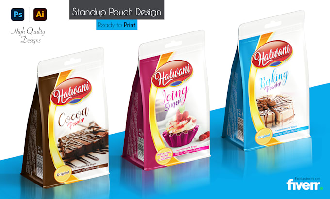create professional standup pouch packaging design