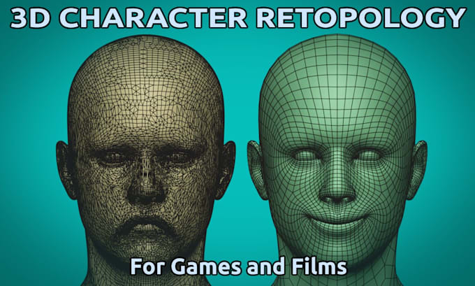 do professional character retopology for games and animation