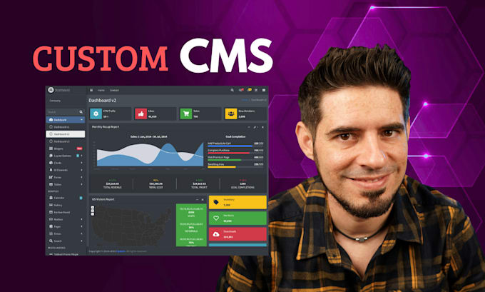 develop a custom cms using PHP or node