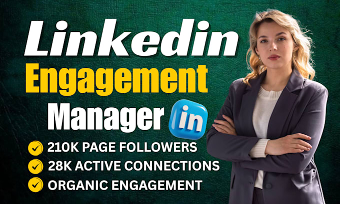 be your linkedin marketing manager, link, post promotion, shoutout, engagement