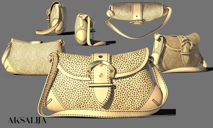 sell a 3d handbag model with textures for clo3d