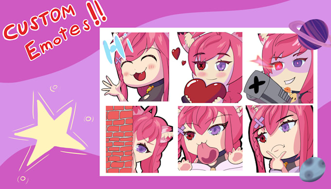 draw costume twitch youtube or discord emotes