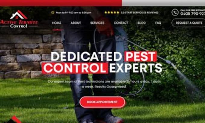design pest control company website cleaning company website fumigation website
