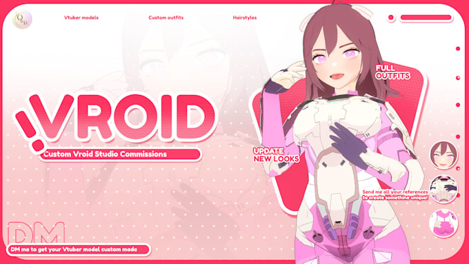 design a 3d vtuber model rigging for vroid ready to use
