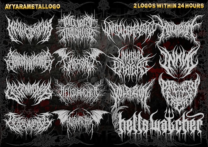design a killer death metal and black metal logo for you