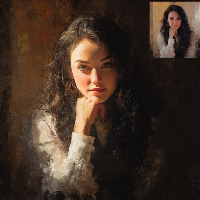 paint you a digital oil painting portrait