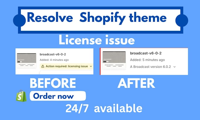 resolve shopify theme licensed issue in just seconds