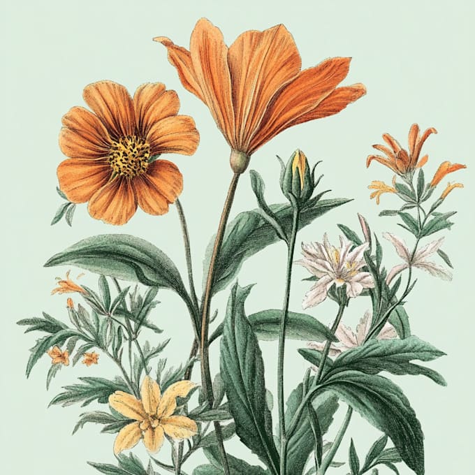 create a botanical illustration based on your idea