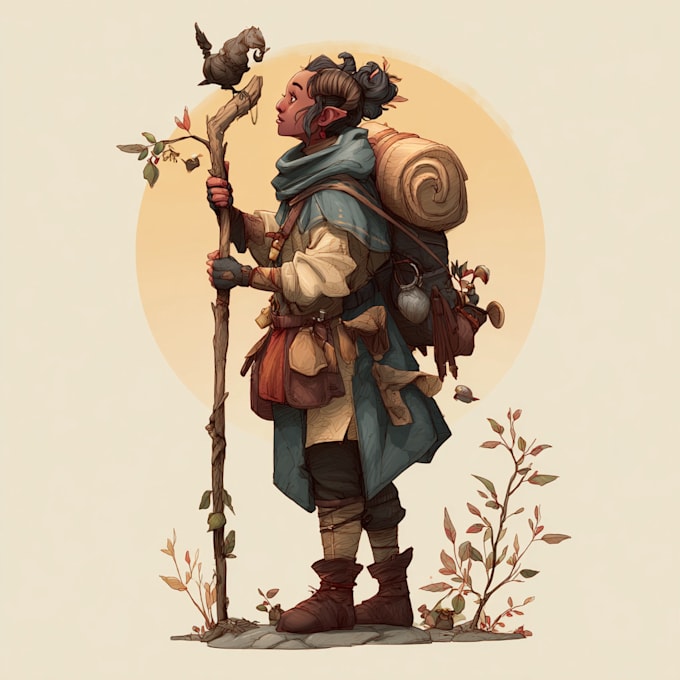 Draw dnd character art, fantasy illustration or concept art by ...