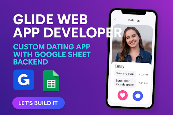 be glide web app developer glide custom dating app sheet