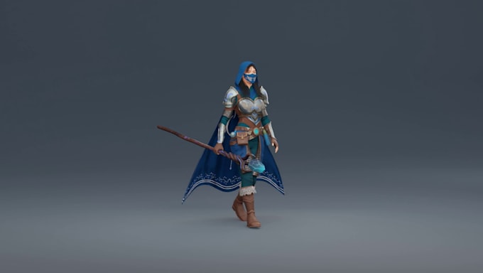 create high quality 3d character and game ready animation