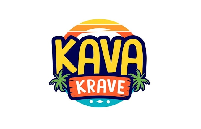 design krave refreshing beverage logo