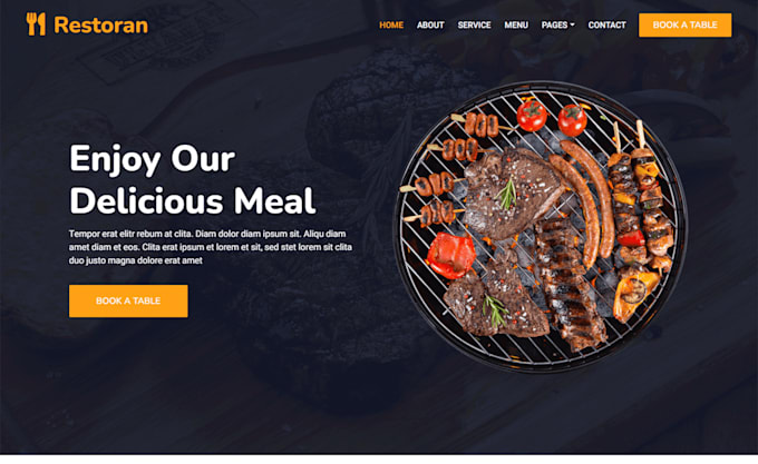 create a professional wordpress website for restaurants