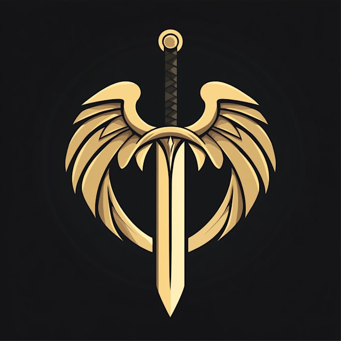 make 3d emblem logo with fantasy game style