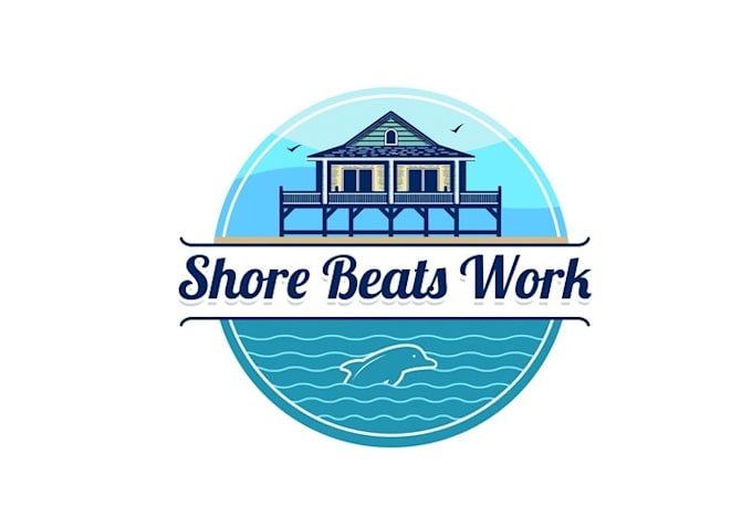 design awesome luxury beach rental house logo