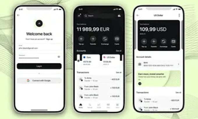develop fintech app p2p payment app neobank app crypto wallet app loan app