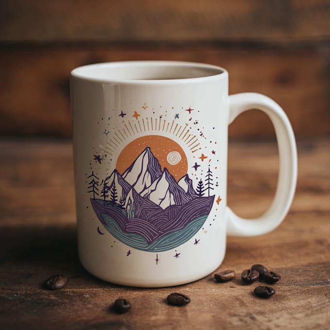 do custom typography coffee mug design or coffee mug design