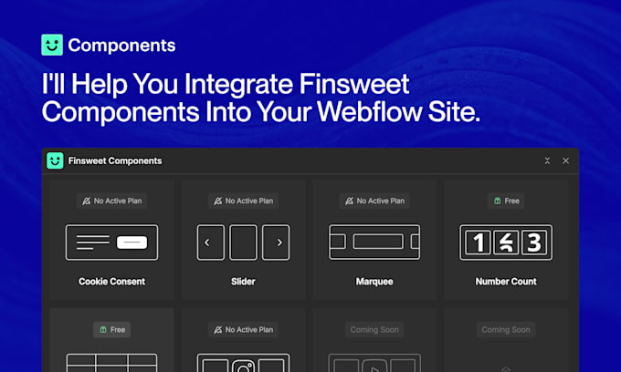 integrate finsweet components into your webflow site