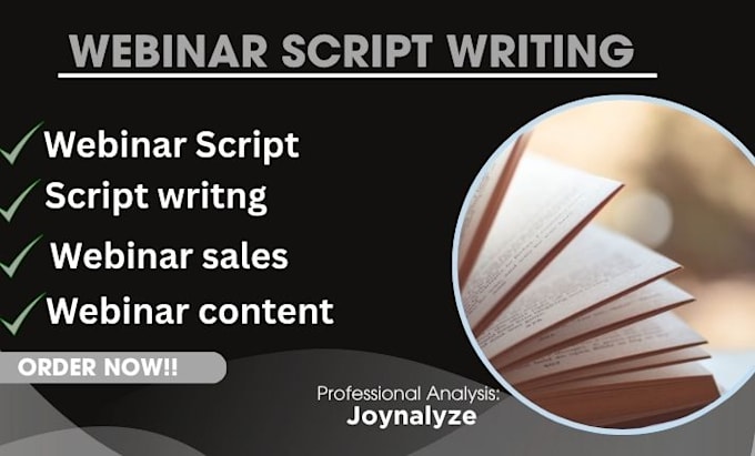 write engaging and high converting webinar script